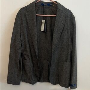 Ralph Lauren Gray Herringbone Blazer with Blue Label NWT